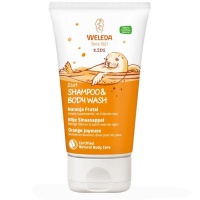 Weleda / Kids 2 in 1 shampoo & body wash blije sinaasappel