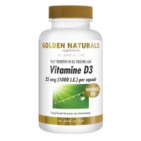 Golden Naturals / Vitamine D3 25 mcg voordeelverpakking | tijdelijk 25% korting
