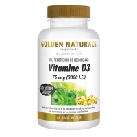 Golden Naturals / Vitamine D3 75 mcg voordeelverpakking | tijdelijk 25% korting