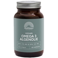 Mattisson / Vegan omega 3 algenolie DHA 375mg EPA 125mg