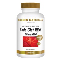 Golden Naturals / Rode gist rijst & 50 mg Q10 voordeelverpakking + gratis magnesium bisglycinaat